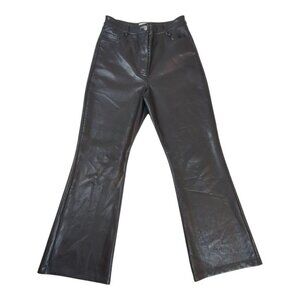 Wilfred The Melina Flare Pant High-Rise Black Vegan Leather Womens Size 10